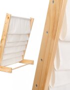 Ikonka Raft organizator de carti pentru copii realizat din lemn dimensiune 79 x 62.5 x 30 cm