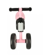 Ikonka Ride-On pentru copii Fix Tiny Roz fara pedale cu 4 roti ghidon reglabil cadru din otel Saua din spuma moale inaltime sezut 27 cm sarcina maxima admisa 30 kg