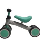 Ikonka Ride-On pentru copii Fix Tiny Verde menta fara pedale cu 4 roti ghidon reglabil cadru din otel Saua din spuma moale inaltime sezut 27 cm sarcina maxima admisa 30 kg
