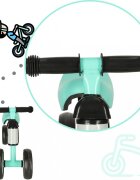 Ikonka Ride-On pentru copii Fix Tiny Verde menta fara pedale cu 4 roti ghidon reglabil cadru din otel Saua din spuma moale inaltime sezut 27 cm sarcina maxima admisa 30 kg