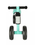 Ikonka Ride-On pentru copii Fix Tiny Verde menta fara pedale cu 4 roti ghidon reglabil cadru din otel Saua din spuma moale inaltime sezut 27 cm sarcina maxima admisa 30 kg