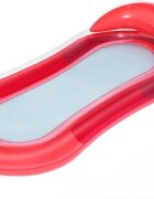 Ikonka Saltea gonflabila pentru plaja si piscina cu Spatar si Cotiere 2 camere de aer independente si plasa 159 x 77 cm sarcina maxima 90 kg Red