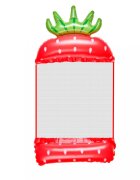 Ikonka Saltea gonflabila tip hamac pentru plaja si piscina dimensiune 150 x 70 cm model Capsunica
