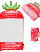 Ikonka Saltea gonflabila tip hamac pentru plaja si piscina dimensiune 150 x 70 cm model Capsunica