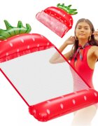 Ikonka Saltea gonflabila tip hamac pentru plaja si piscina dimensiune 150 x 70 cm model Capsunica