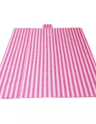 Ikonka Saltea impermeabila de plaja sau picnic 200 x 200 cm Pink Strips