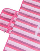 Ikonka Saltea impermeabila de plaja sau picnic 200 x 200 cm Pink Strips