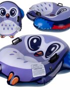 Ikonka Sanie gonflabila pentru copii Purple Owl cu manere de sustinere dimensiune 95 x 103 x 26 cm