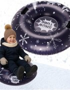 Ikonka Sanie gonflabila pentru copii Snow Flake cu manere de sustinere realizata din PVC dimensiune 110 x 26 cm