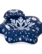 Ikonka Sanie gonflabila pentru copii Snow Flake cu perna manere de sustinere realizata din PVC dimensiune 95 x 103 x 26 cm