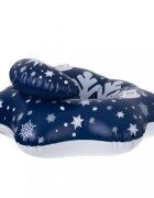 Ikonka Sanie gonflabila pentru copii Snow Flake cu perna manere de sustinere realizata din PVC dimensiune 95 x 103 x 26 cm