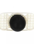 Ikonka Saritor pentru copii Pogo-Balance BlackWhite include pompa de umflat si autocolante adezive