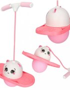 Ikonka Saritor pentru copii Pogo-Balance Pink include pompa de umflat si autocolante adezive