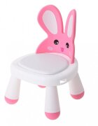 Ikonka Scaun de masa pentru copii 2 in 1 cu tavila reglabila si detasabila sarcina maxima 26 kg dimensiune 31 x 45cm Little Bunny Roz