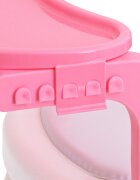 Ikonka Scaun de masa pentru copii 2 in 1 cu tavila reglabila si detasabila sarcina maxima 26 kg dimensiune 31 x 45cm Little Bunny Roz