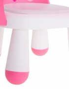 Ikonka Scaun de masa pentru copii 2 in 1 cu tavila reglabila si detasabila sarcina maxima 26 kg dimensiune 31 x 45cm Little Bunny Roz