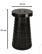 Ikonka Scaun telescopic pliabil 24 cm Black