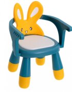 Ikonka Scaunel cu masuta incorporata Little Bunny galben albastru