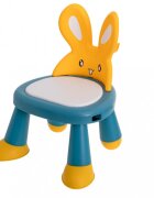 Ikonka Scaunel cu masuta incorporata Little Bunny galben albastru