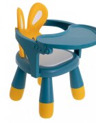 Ikonka Scaunel cu masuta incorporata Little Bunny galben albastru