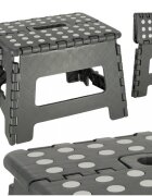 Ikonka Scaunel pentru copii pliabil realizat din plastic dimensiune 22 x 28.5 cm Dark Grey