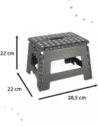 Ikonka Scaunel pentru copii pliabil realizat din plastic dimensiune 22 x 28.5 cm Dark Grey