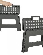 Ikonka Scaunel pentru copii pliabil realizat din plastic dimensiune 22 x 28.5 cm Dark Grey