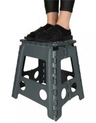 Ikonka Scaunel Pliabil din plastic 39 cm Dark Grey