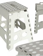 Ikonka Scaunel Pliabil din plastic 39 cm Light Grey