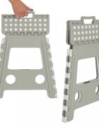 Ikonka Scaunel Pliabil din plastic 39 cm Light Grey