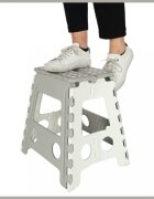 Ikonka Scaunel Pliabil din plastic 39 cm Light Grey