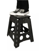 Ikonka Scaunel Pliabil din plastic 39 cm negru