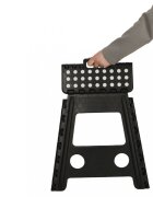 Ikonka Scaunel Pliabil din plastic 39 cm negru