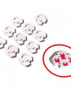 Ikonka Set 10 capace de siguranta pentru prize fara cheie IK6721 alb