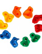 Ikonka Set 10 pietre de catarat si escaladat multicolor cu manere si suruburi incluse