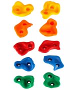 Ikonka Set 10 pietre de catarat si escaladat multicolor cu manere si suruburi incluse