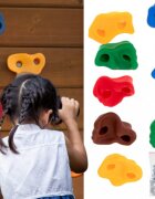 Ikonka Set 10 prize de catarare pentru copii cu sistem fixare inclus Multicolor Alpinism