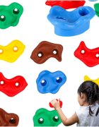 Ikonka Set 10 prize de catarare pentru copii cu sistem fixare inclus Multicolor Alpinism