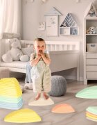 Ikonka Set 11 pietre de echilibru pentru copii pastel design ergonomic si inaltimi variabile