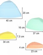 Ikonka Set 11 pietre de echilibru pentru copii pastel design ergonomic si inaltimi variabile
