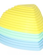 Ikonka Set 11 pietre de echilibru pentru copii pastel design ergonomic si inaltimi variabile
