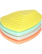 Ikonka Set 11 pietre de echilibru pentru copii pastel design ergonomic si inaltimi variabile