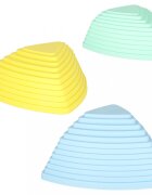 Ikonka Set 11 pietre de echilibru pentru copii pastel design ergonomic si inaltimi variabile