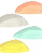 Ikonka Set 11 pietre de echilibru pentru copii pastel design ergonomic si inaltimi variabile