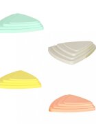 Ikonka Set 11 pietre de echilibru pentru copii pastel design ergonomic si inaltimi variabile