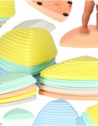 Ikonka Set 11 pietre de echilibru pentru copii pastel design ergonomic si inaltimi variabile