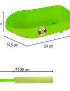 Ikonka Set 12 jucarii de plaja pentru copii cu Barca Pistol cu apa grebla si matrite Green