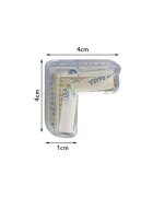 Ikonka Set 2 aparatori din silicon pentru colturi 4x4x1.5 cm