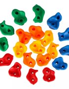 Ikonka Set 20 prize de catarare pentru copii cu sistem fixare inclus din plastic multicolor