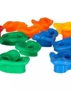 Ikonka Set 20 prize de catarare pentru copii cu sistem fixare inclus din plastic multicolor